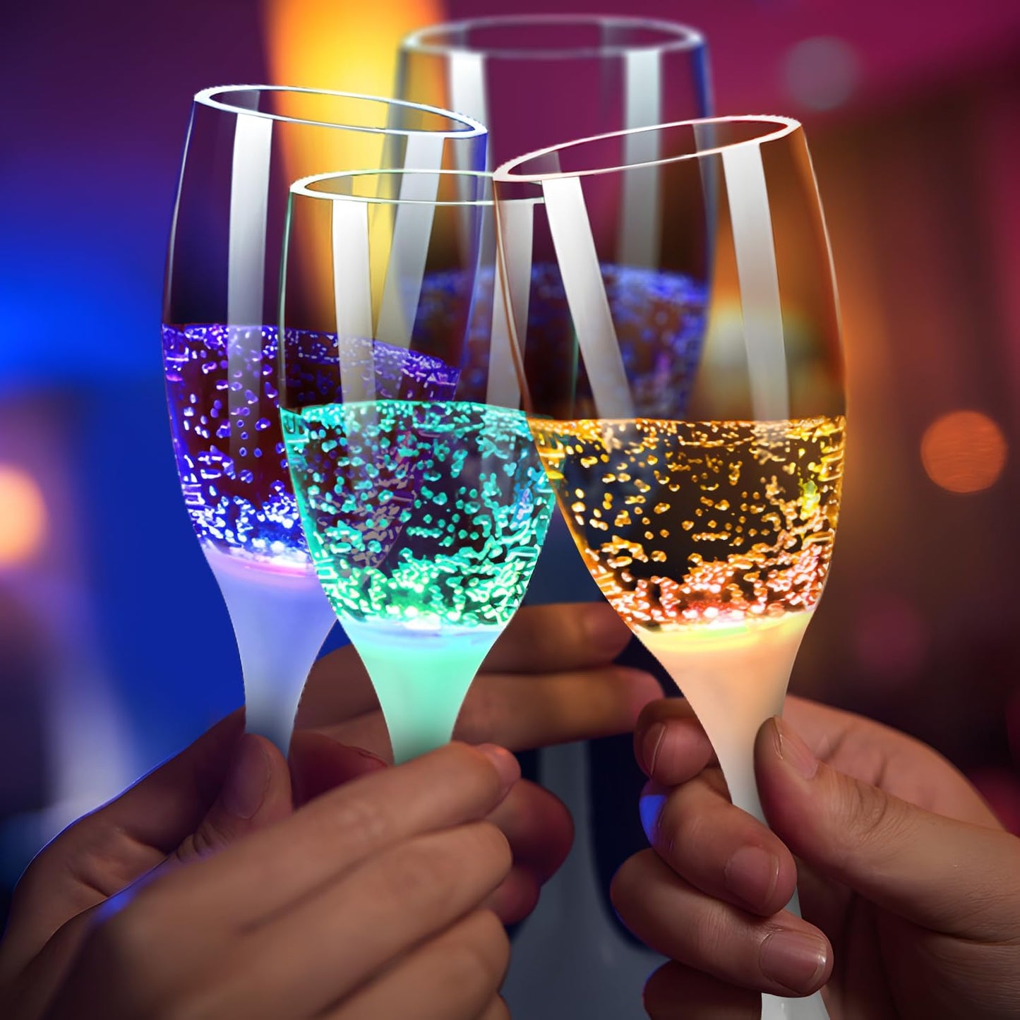Colorful LED Wine Cups | 6 Color Changing Party Glasses