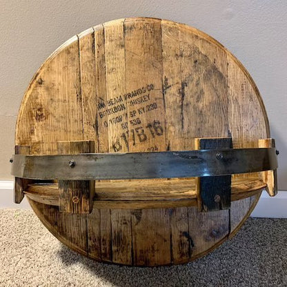 Whiskey Barrel Display Shelf