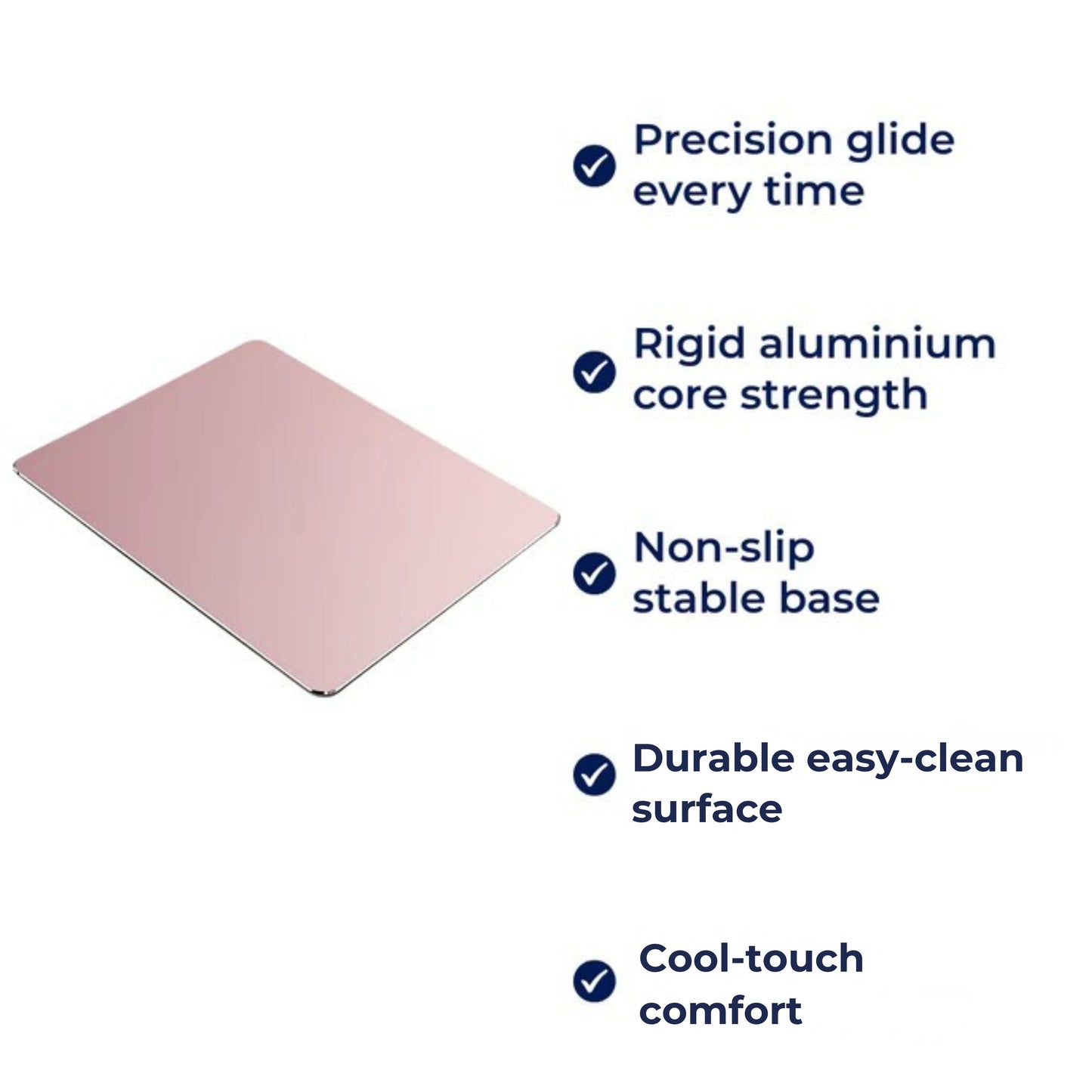 Sturdy Aluminium Desk Pad for Work and Gaming