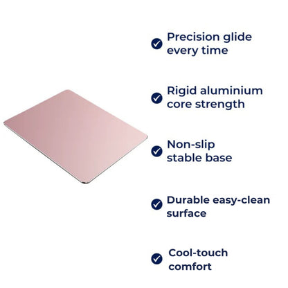 Sturdy Aluminium Desk Pad for Work and Gaming