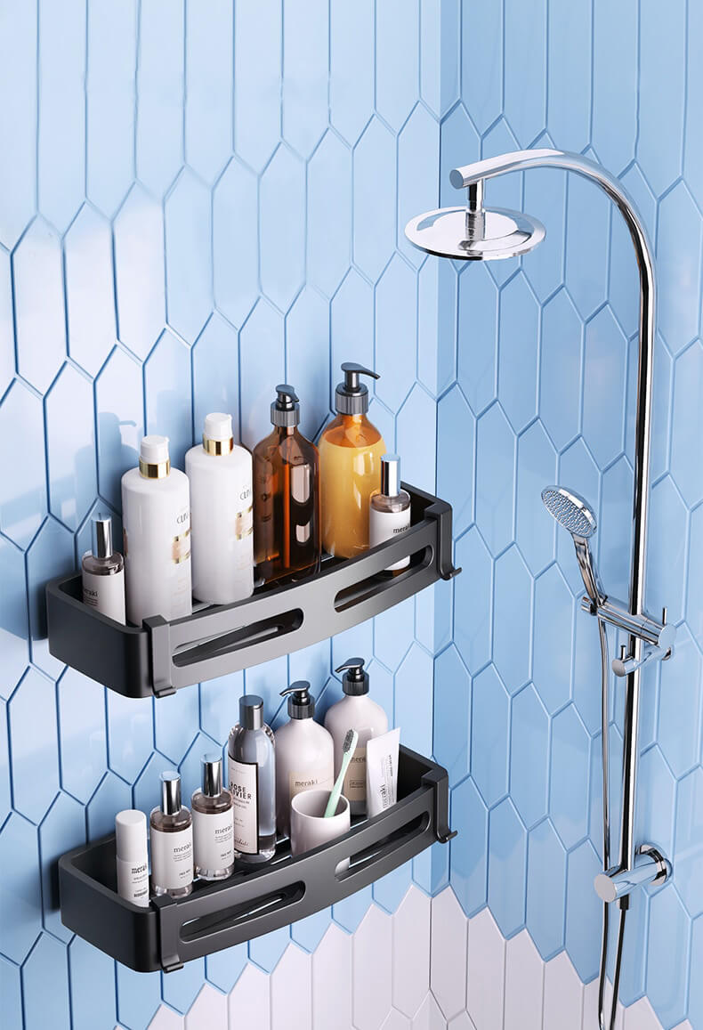 Modern Silver Bathroom Storage Caddy
