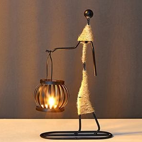 Unique Vintage Metal Candle Holder