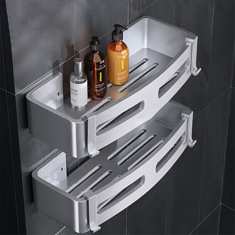 Modern Silver Bathroom Storage Caddy