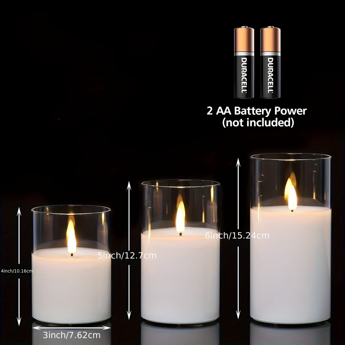 Bright LED Candle Set with Remote Control