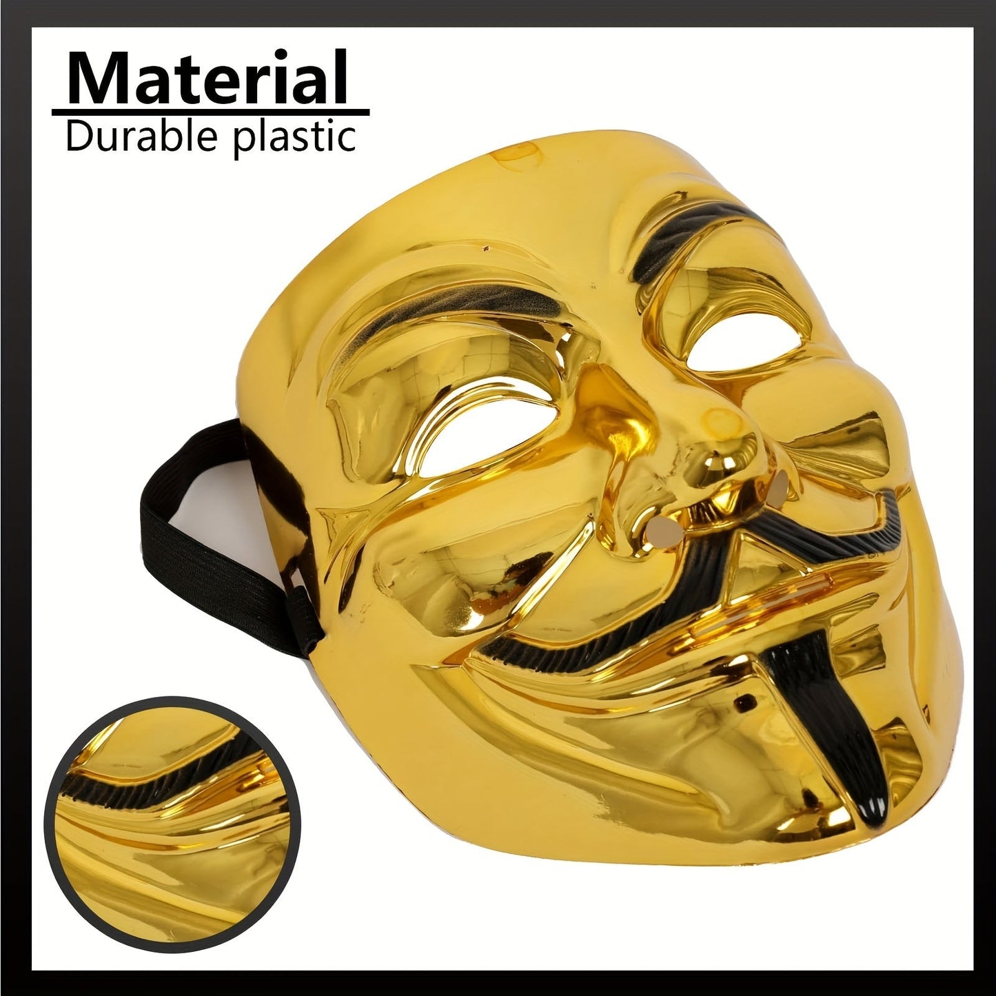 Scary Anonymous Men's Full Face Halloween Mask