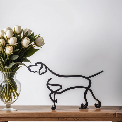 Unique Dog Figurine Decor Modern Art Statue