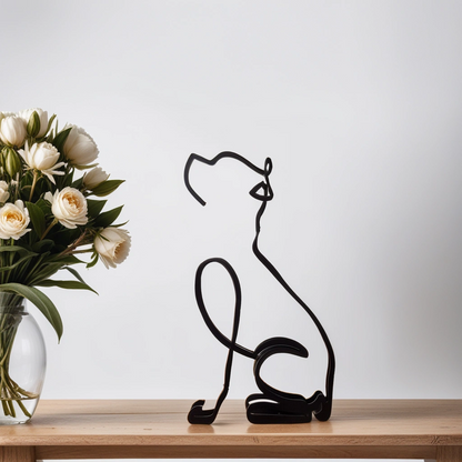 Unique Dog Figurine Decor Modern Art Statue