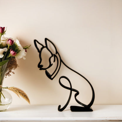Unique Dog Figurine Decor Modern Art Statue