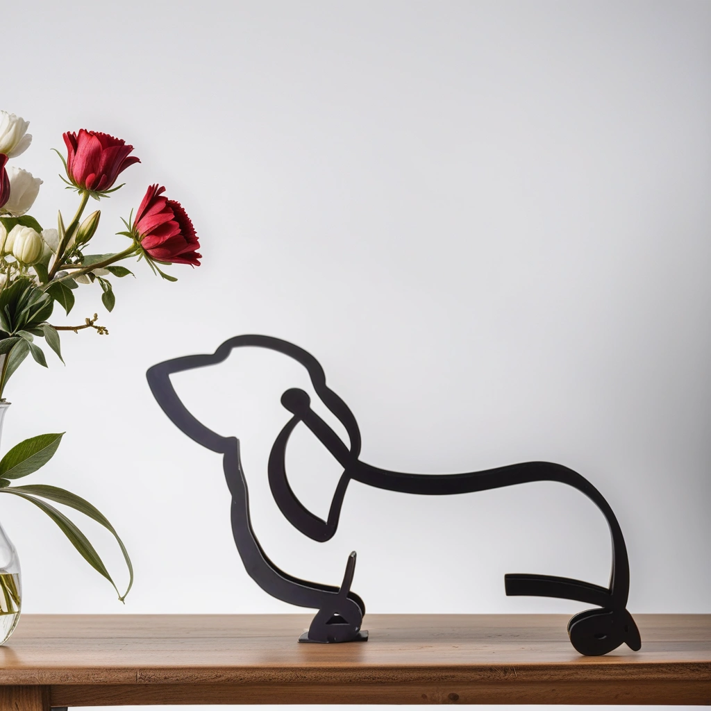 Unique Dog Figurine Decor Modern Art Statue