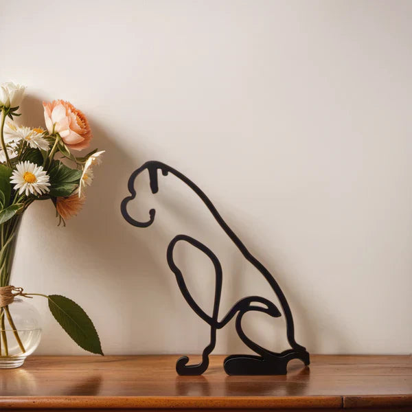 Unique Dog Figurine Decor Modern Art Statue