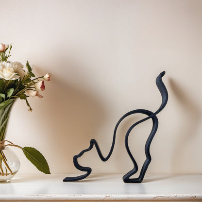 Unique Dog Figurine Decor Modern Art Statue