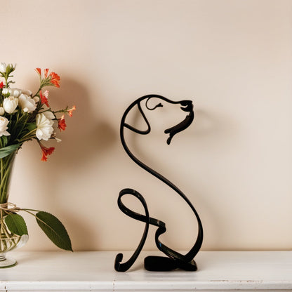Unique Dog Figurine Decor Modern Art Statue