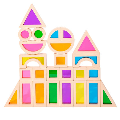 Vibrant Kids Wooden Building Blocks