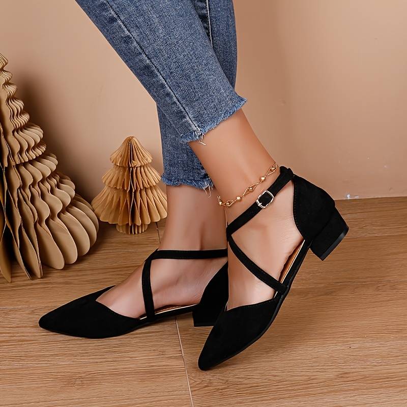 Stylish Low Heel Shoes for Women in Solid Colors - Befez