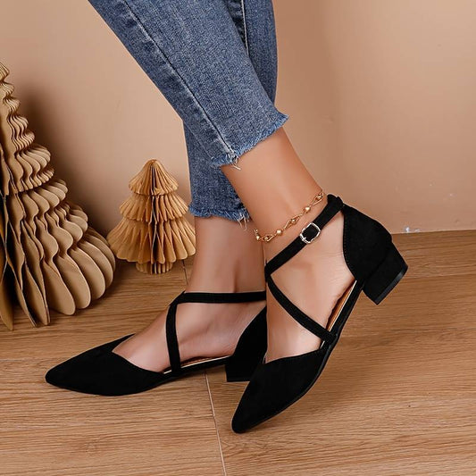 Stylish Low Heel Shoes for Women in Solid Colors - Befez