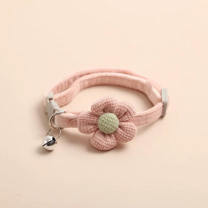 Colorful Pet Collar with Cute Floral Charm - Befez