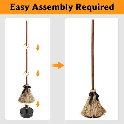 Spooky Floating Broom Decoration