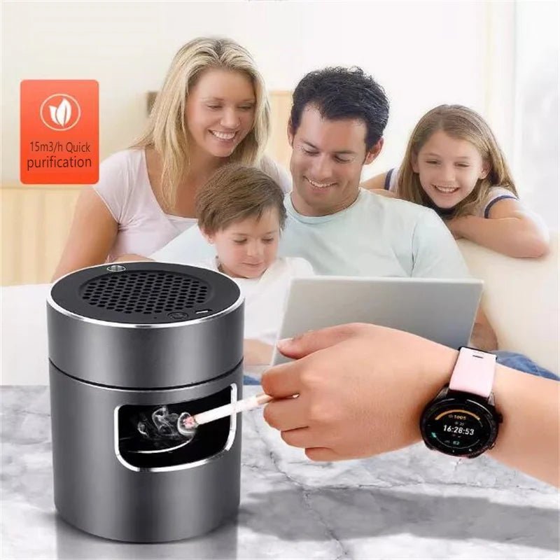 Portable Electric Ashtray with Rechargeable Filter