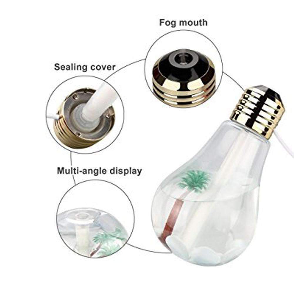 Compact LED Travel Air Humidifier with Color Lights
