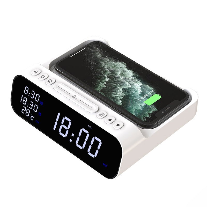 Wireless Charging Digital Alarm Clock with Big Display