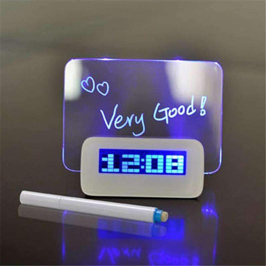 Compact Blue LCD Digital Alarm Clock - Befez