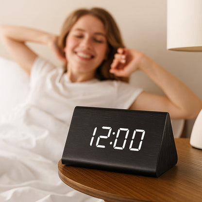 Befez | Elora Solid Wood Digital LED Clock Radio