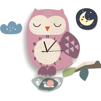 Colorful Animal Shape Wall Clock