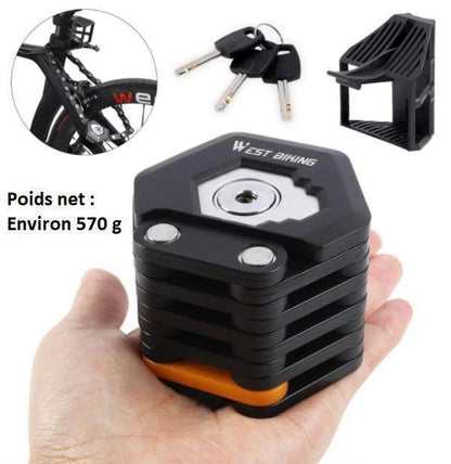 Portable Compact Bicycle Lock for Men Women