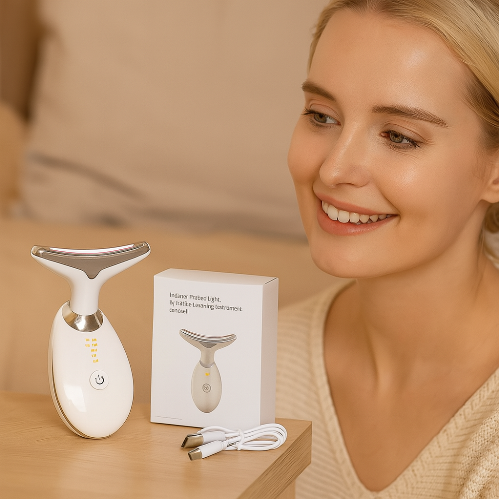 Anti Aging LED Face Massager for Wrinkles and Neck
