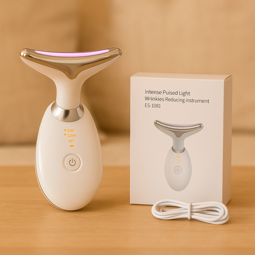 Anti Aging LED Face Massager for Wrinkles and Neck