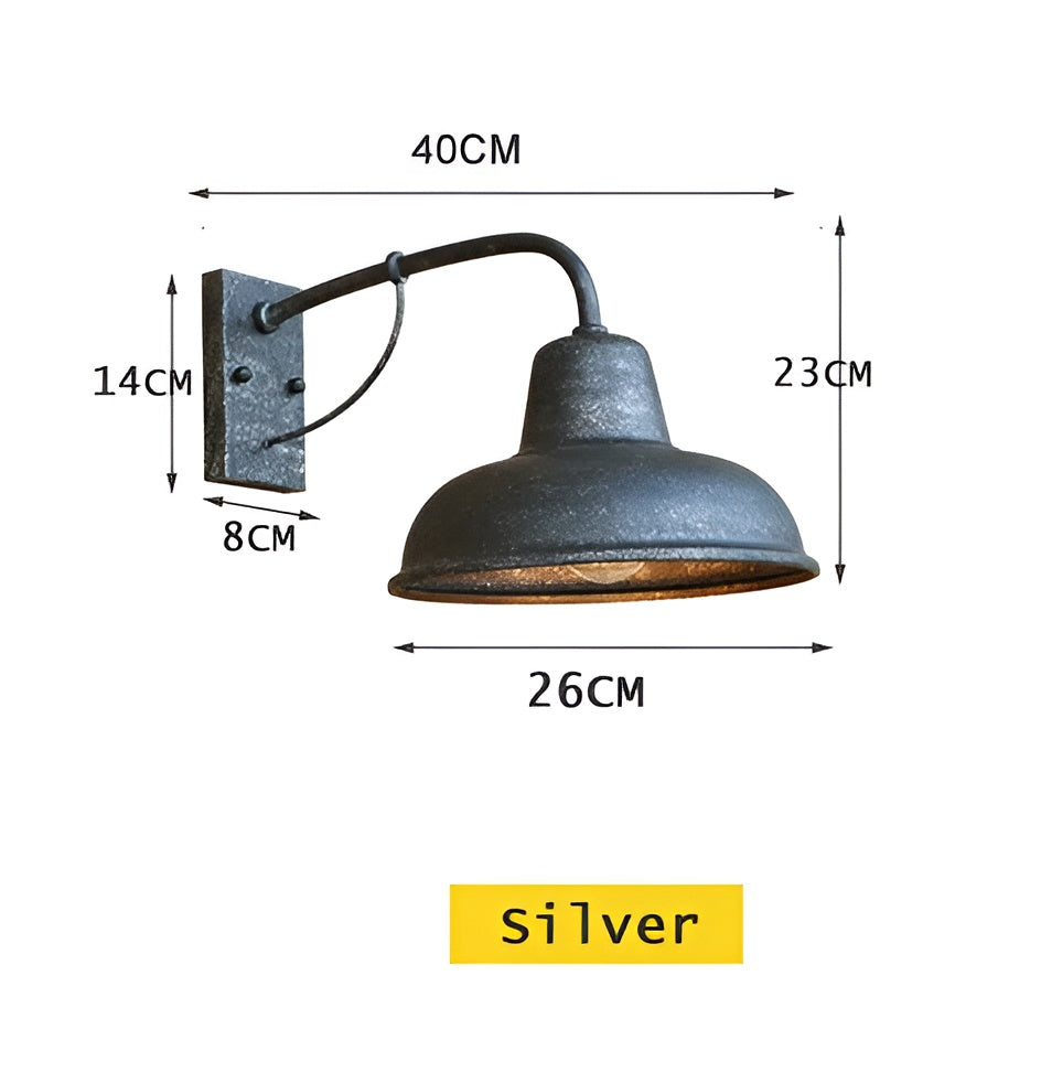 Rustic Metal Outdoor Wall Light