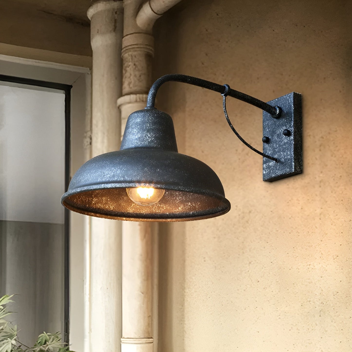 Rustic Metal Outdoor Wall Light