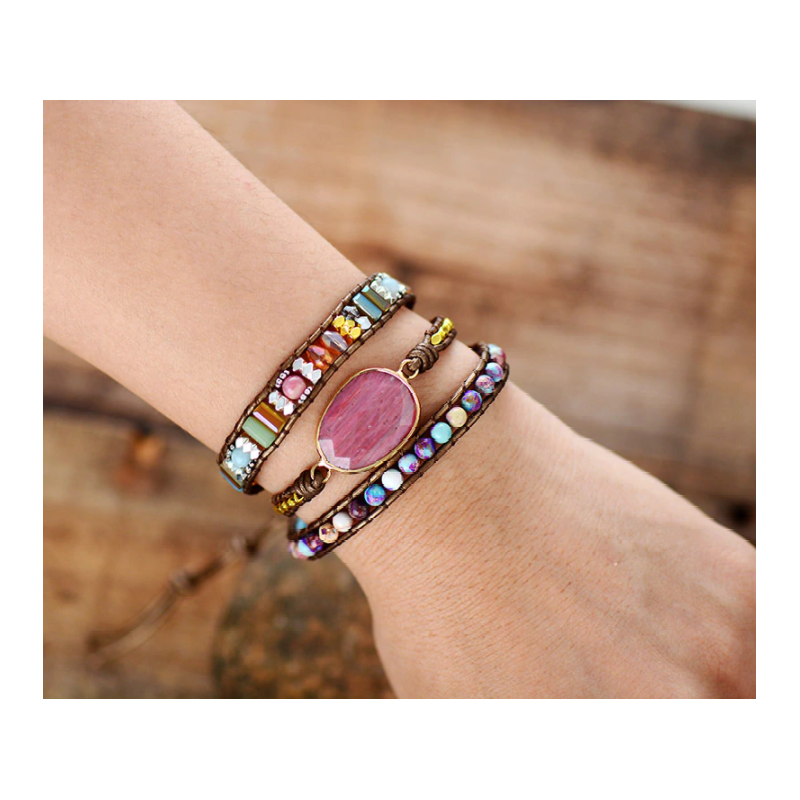Chic Winnie Gemstone Wrap Bracelet