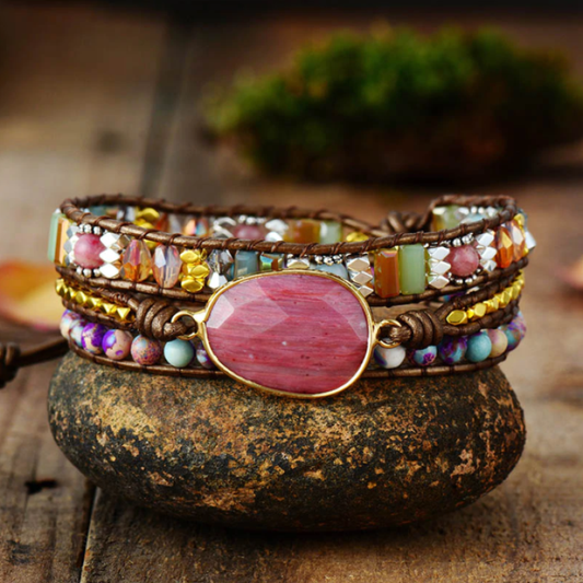 Chic Winnie Gemstone Wrap Bracelet - Befez