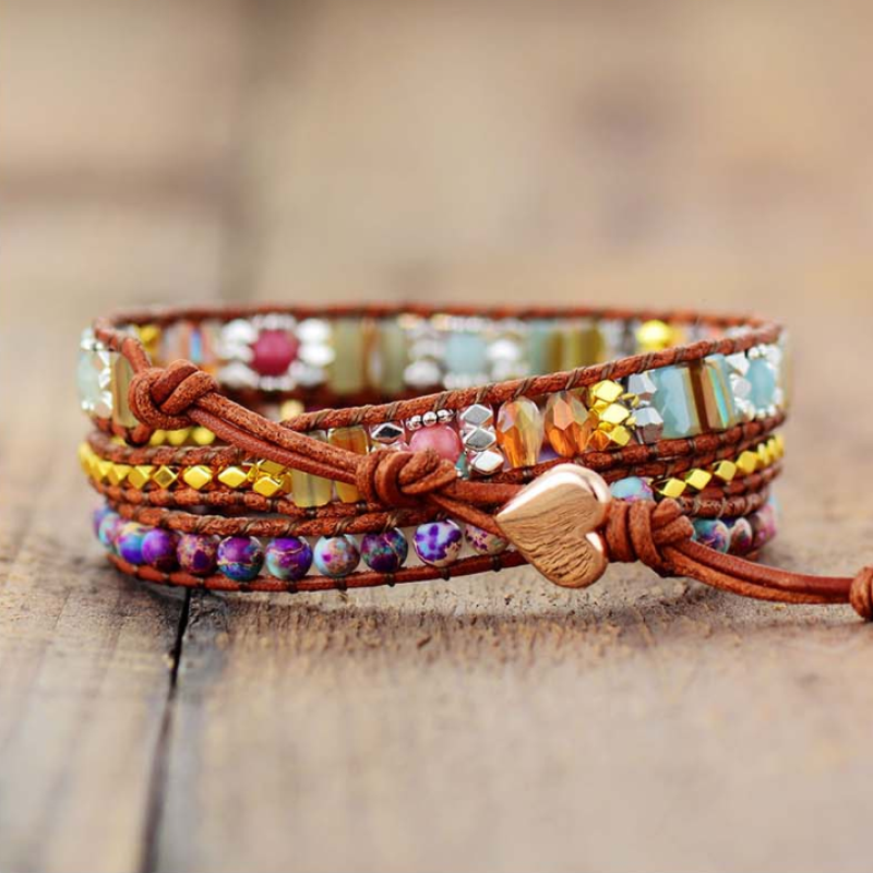 Chic Winnie Gemstone Wrap Bracelet