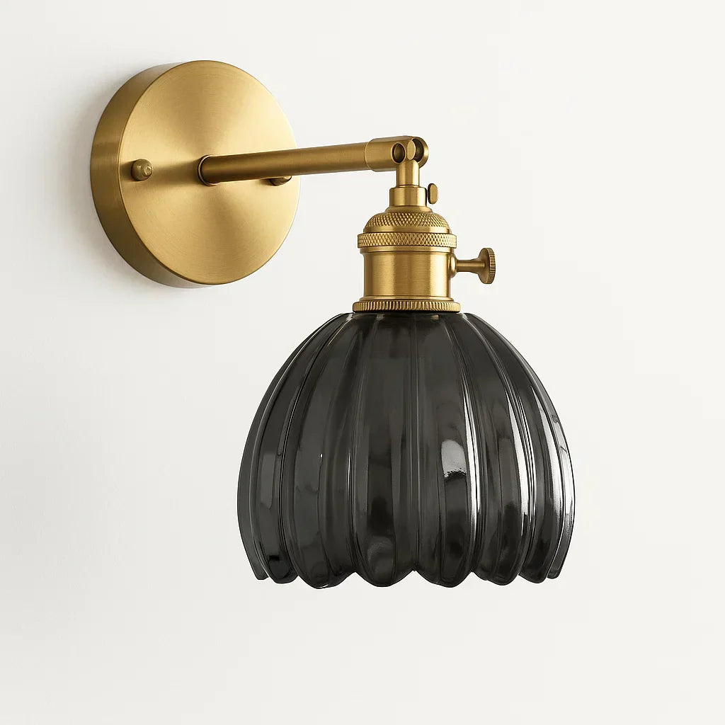 Classic Glass Wall Lamp with Tulip Shade