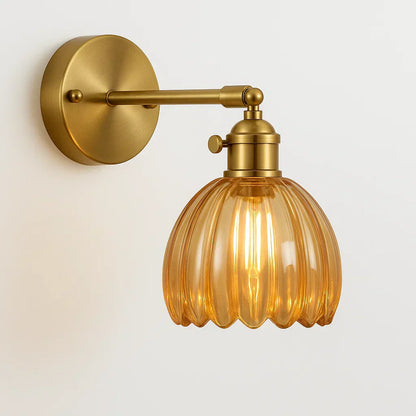 Classic Glass Wall Lamp with Tulip Shade