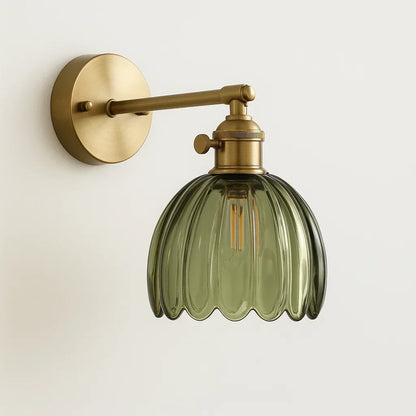 Classic Glass Wall Lamp with Tulip Shade