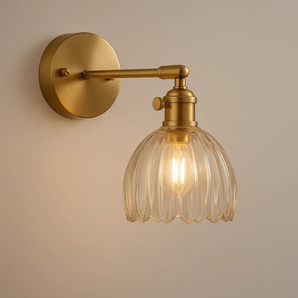 Classic Glass Wall Lamp with Tulip Shade - Befez