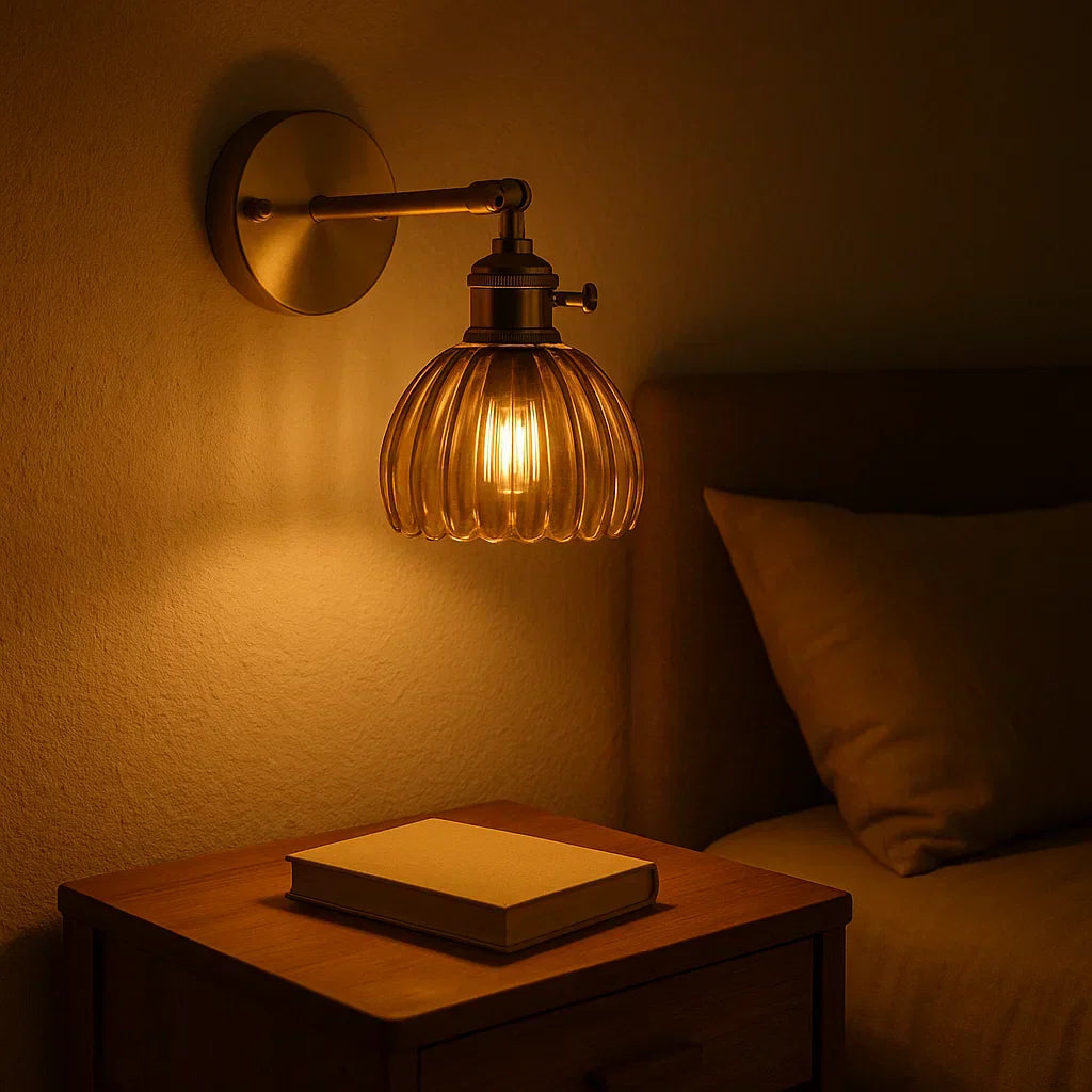 Classic Glass Wall Lamp with Tulip Shade
