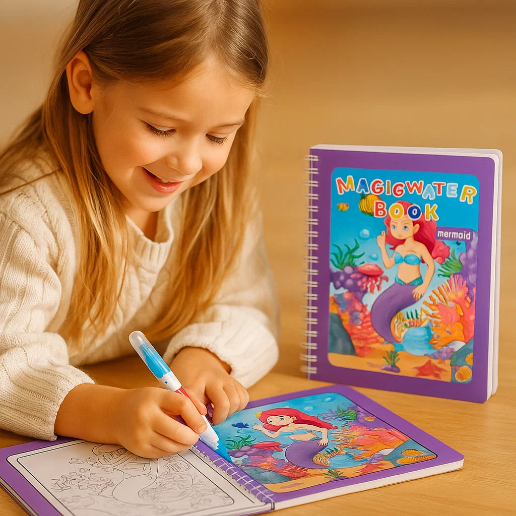 Colorful Kids Watercolor Painting Book Set