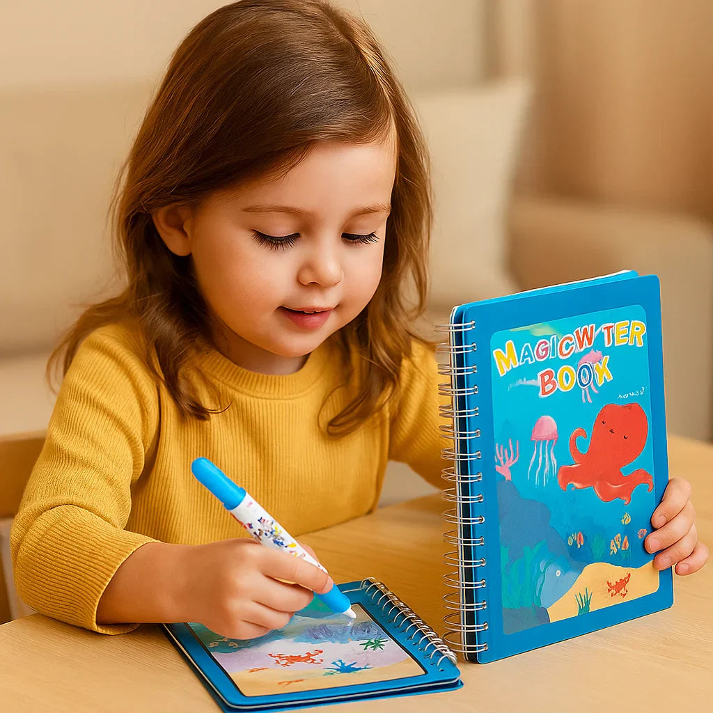 Colorful Kids Watercolor Painting Book Set