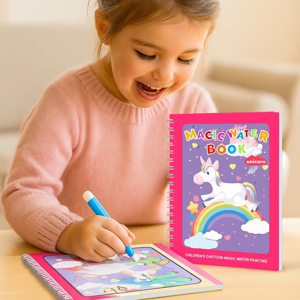 Colorful Kids Watercolor Painting Book Set
