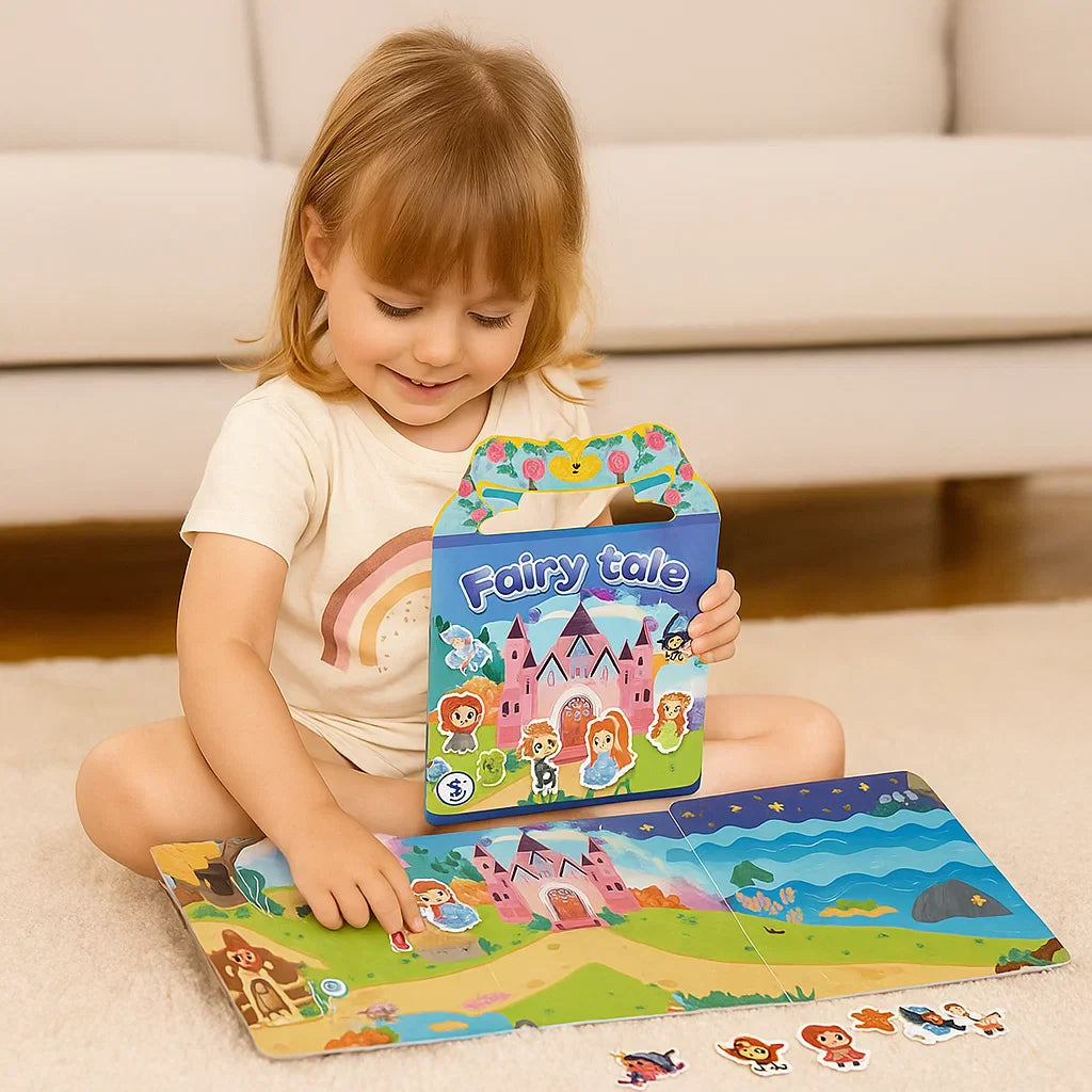 Washable Educational Sticker Books with Fun Themes