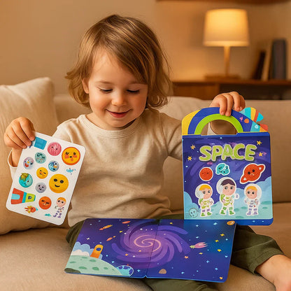 Washable Educational Sticker Books with Fun Themes