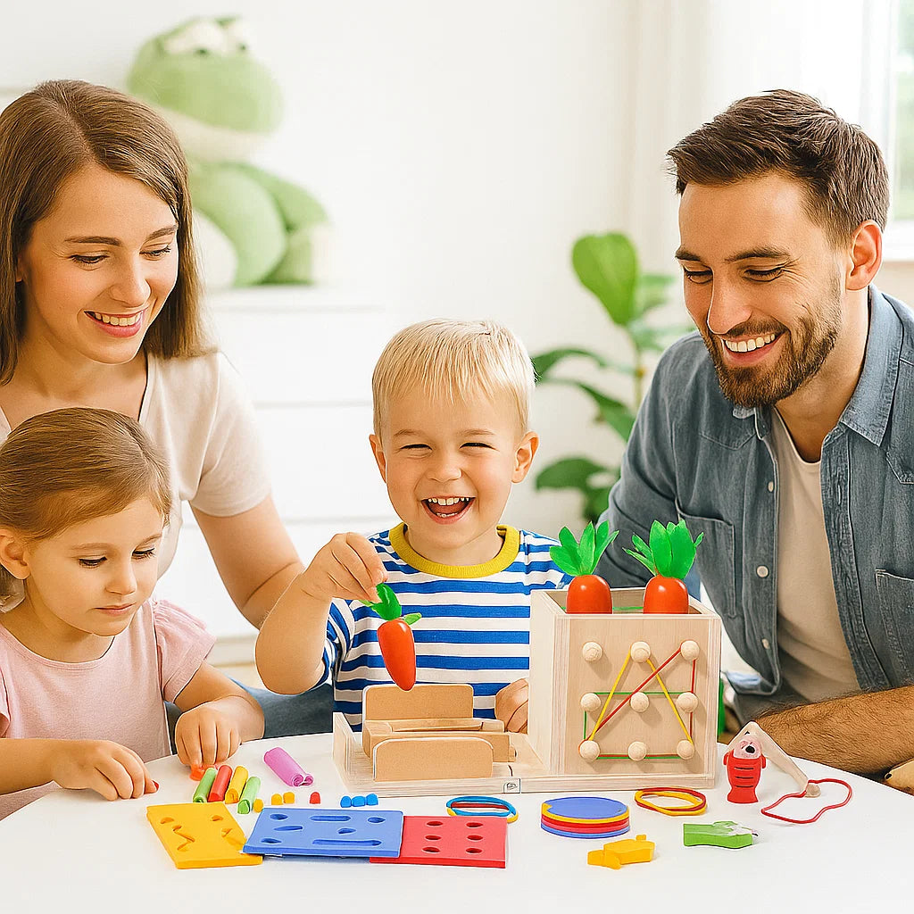 Educational Wooden Shape Sorting Cube Toy - Befez