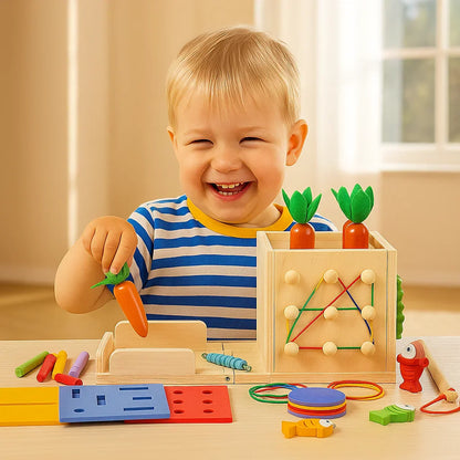 Educational Wooden Shape Sorting Cube Toy