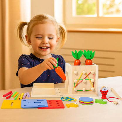 Educational Wooden Shape Sorting Cube Toy