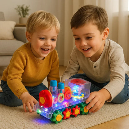 Colorful Musical Train Lamp Toy