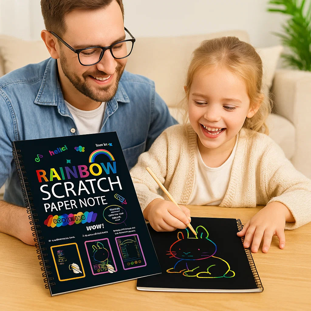 Colorful Rainbow Art Scratch Pad - Befez